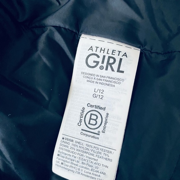 Athleta Kids Black Puffer Jacket - Picture 12 of 14